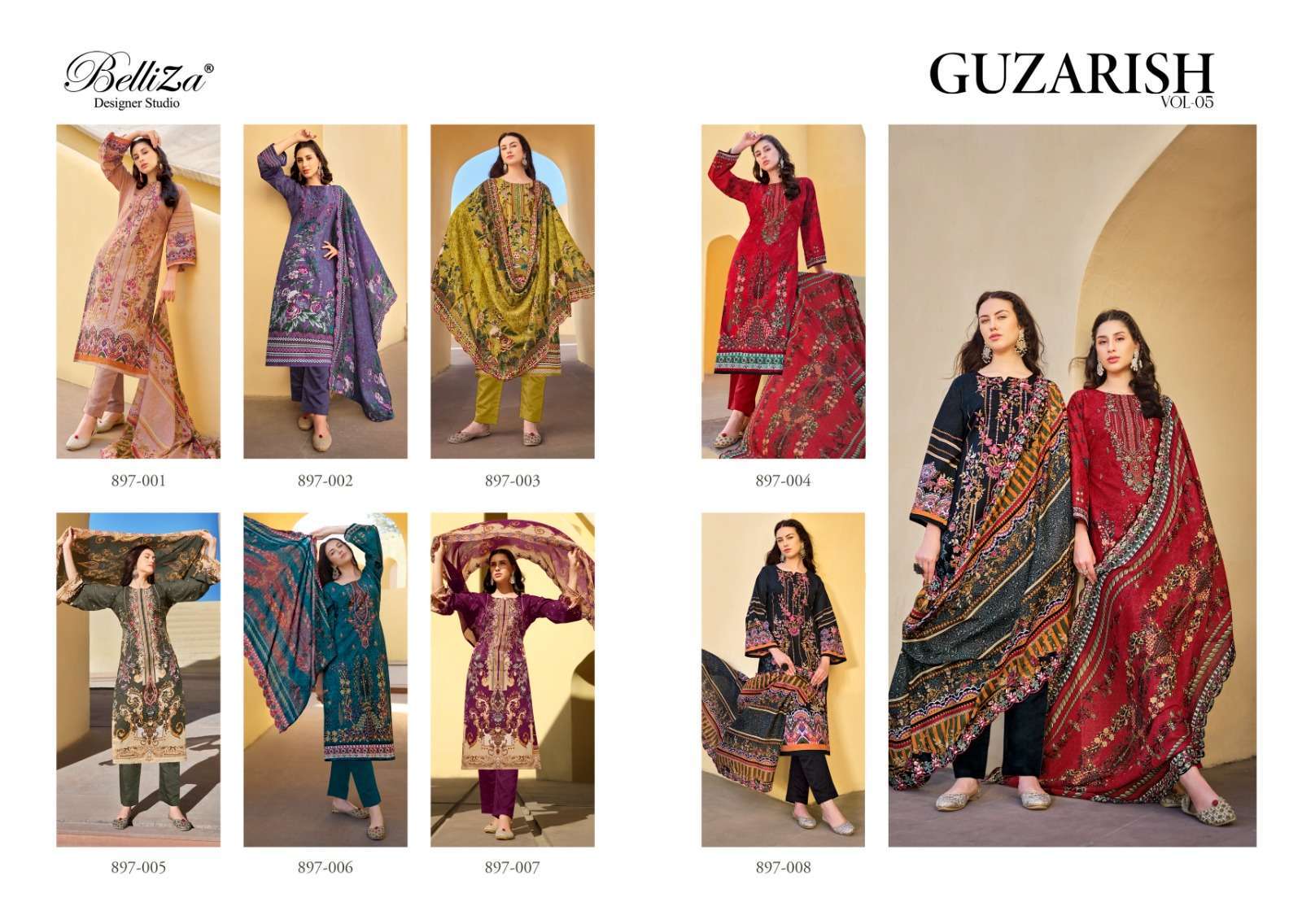 Belliza Guzarish Vol 5 Cotton Embroidered Wholesale dress material suppliers in Mumbai
