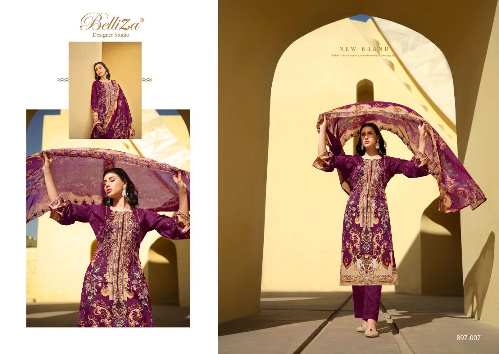 Belliza Guzarish Vol 5 Cotton Embroidered Wholesale dress material suppliers in Mumbai