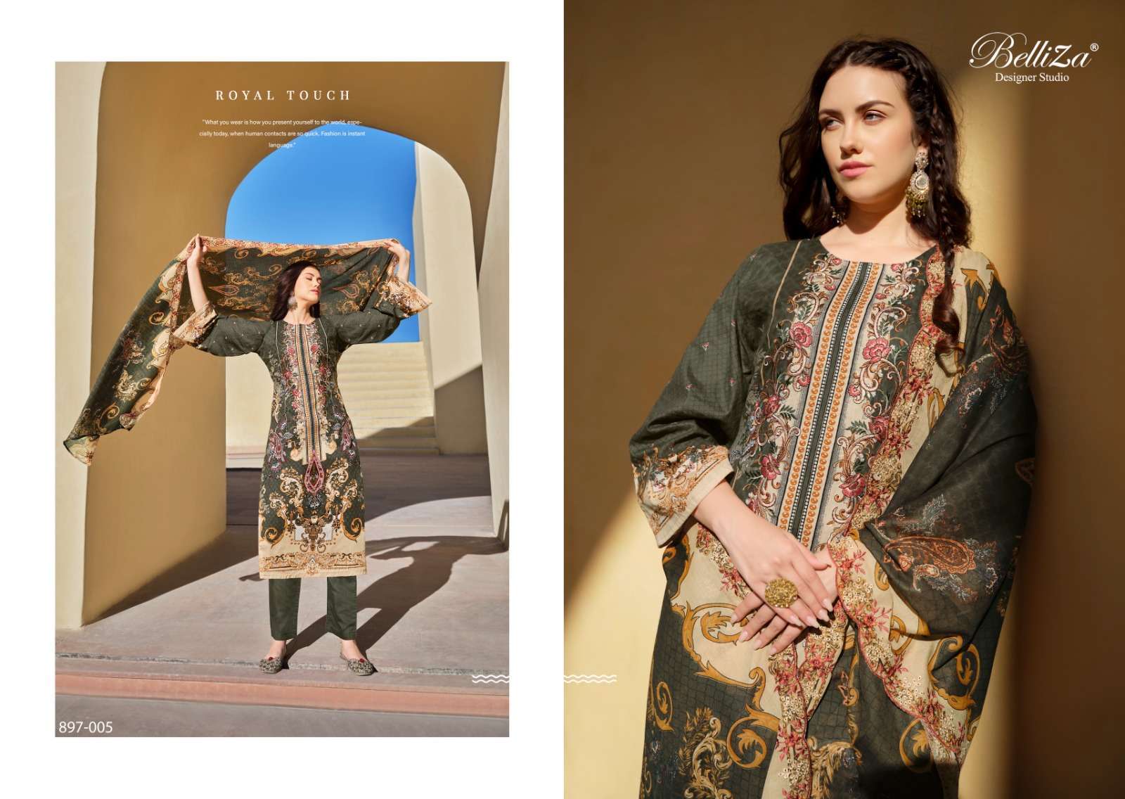 Belliza Guzarish Vol 5 Cotton Embroidered Wholesale dress material suppliers in Mumbai