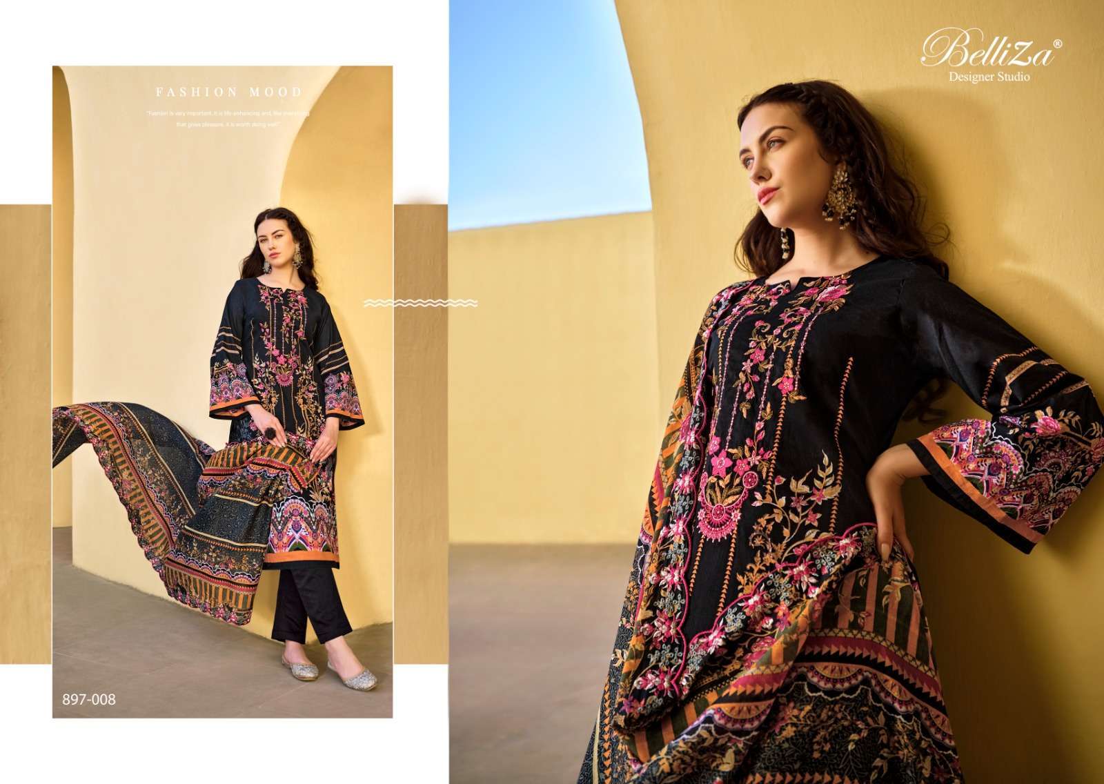 Belliza Guzarish Vol 5 Cotton Embroidered Wholesale dress material suppliers in Mumbai