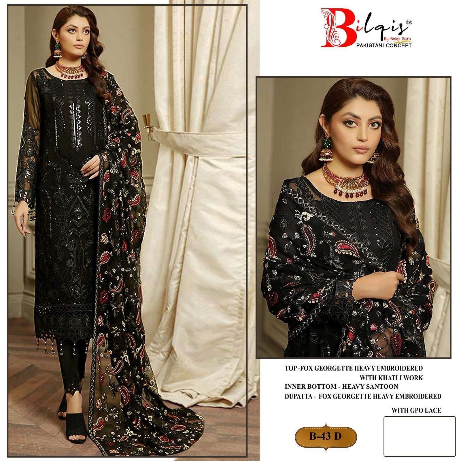 Bilqis B 43 A To D Georgette Pakistani fashion trends