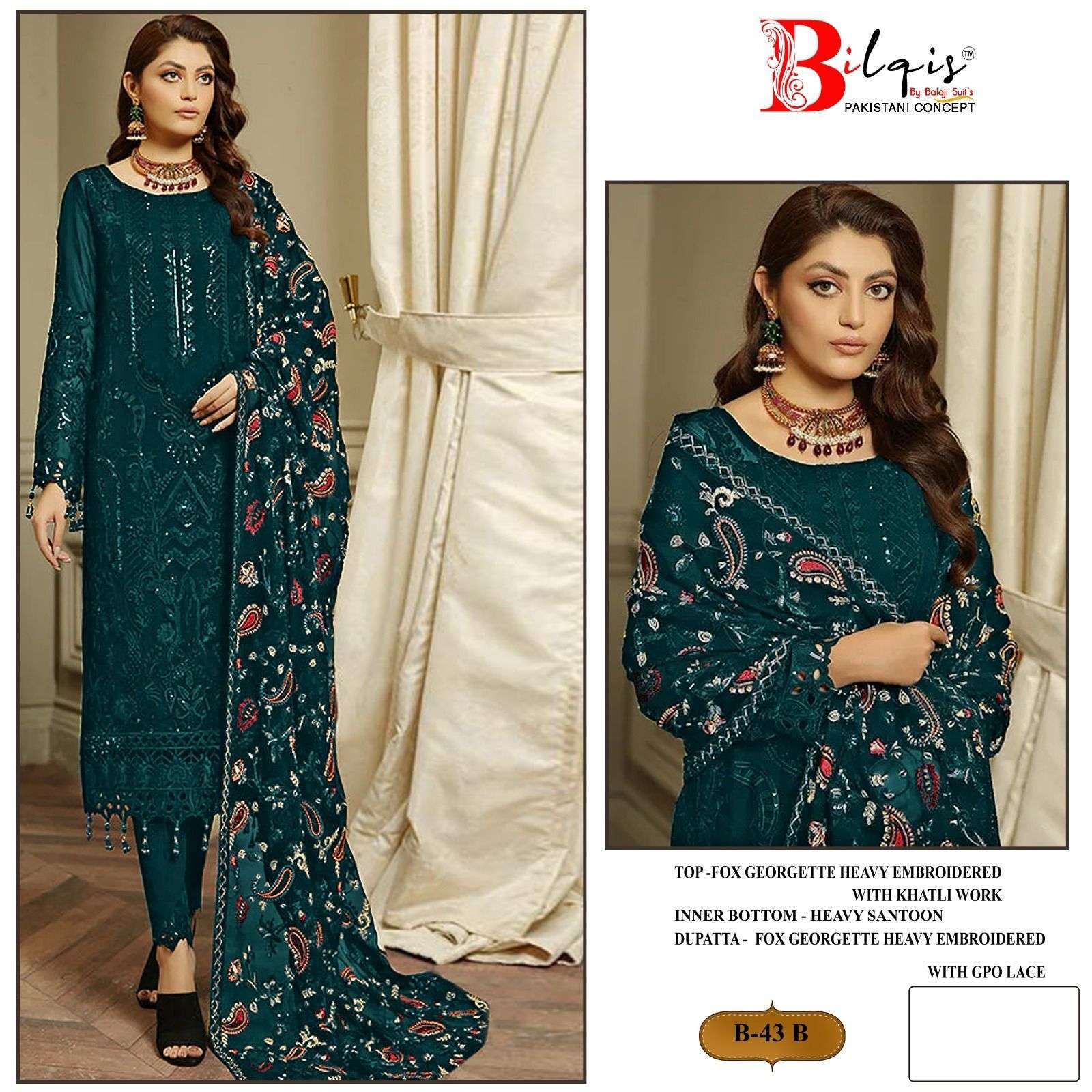 Bilqis B 43 A To D Georgette Pakistani fashion trends