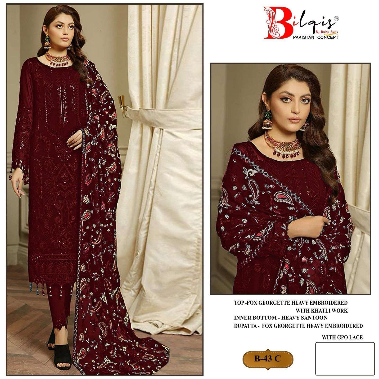 Bilqis B 43 A To D Georgette Pakistani fashion trends