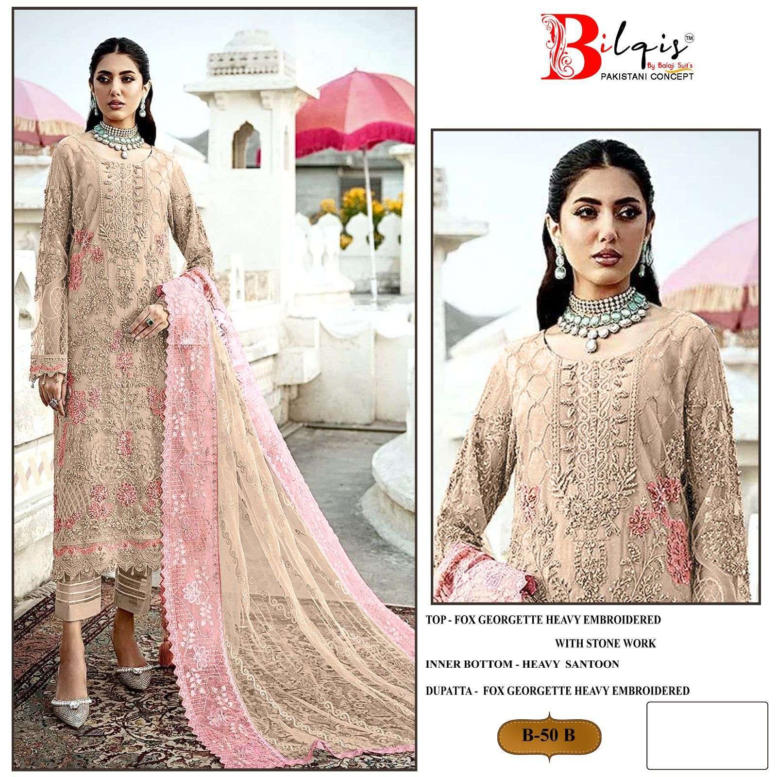Bilqis B 50 A To D Georgette Latest salwar kameez designs in bulk