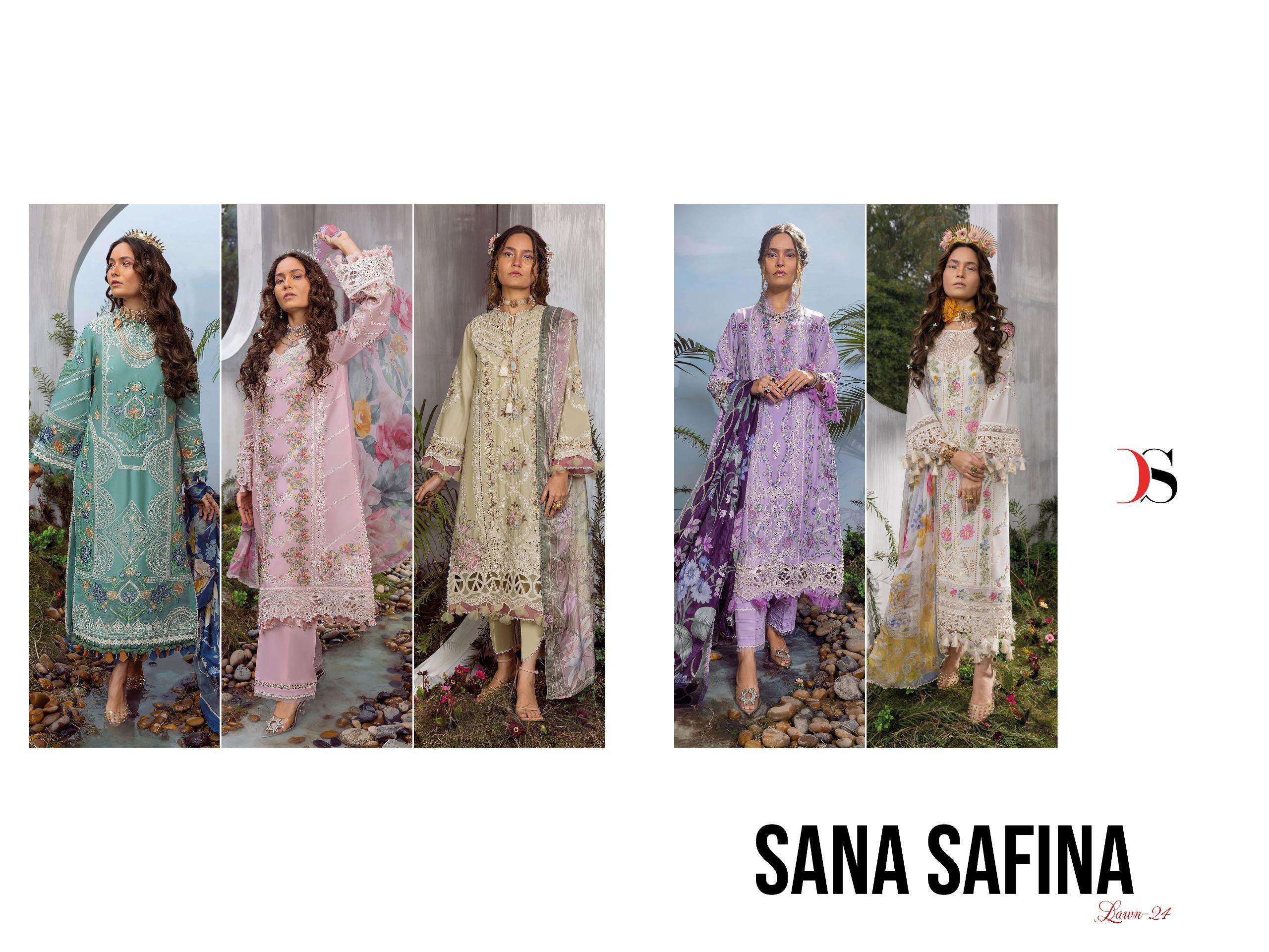 Deepsy Sana Safinaz Lawn 24 Embroidered Pakistani embroidered suits wholesale