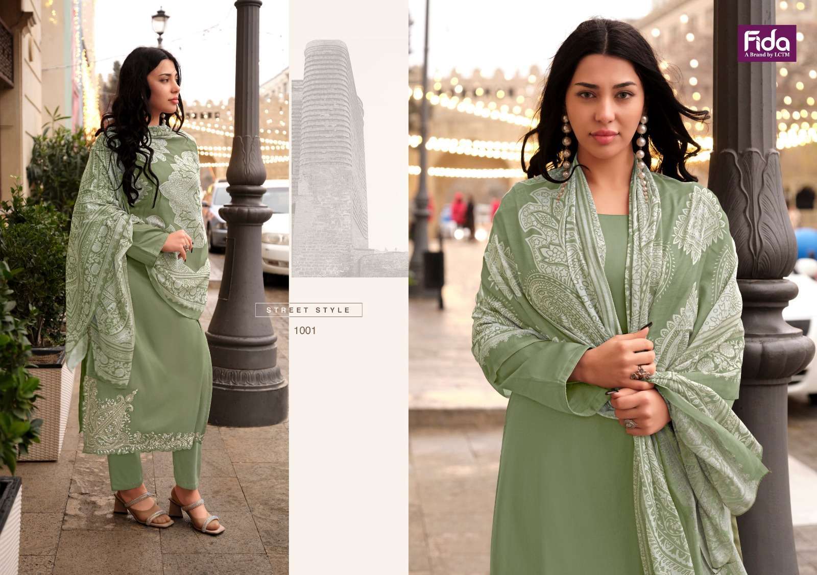Fida Kudrat Premium Embroidery  Dress material wholesale shops in Tamil Nadu