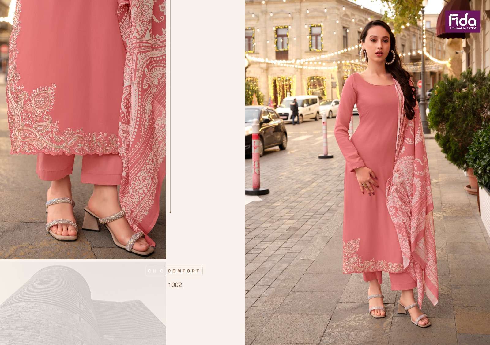 Fida Kudrat Premium Embroidery  Dress material wholesale shops in Tamil Nadu