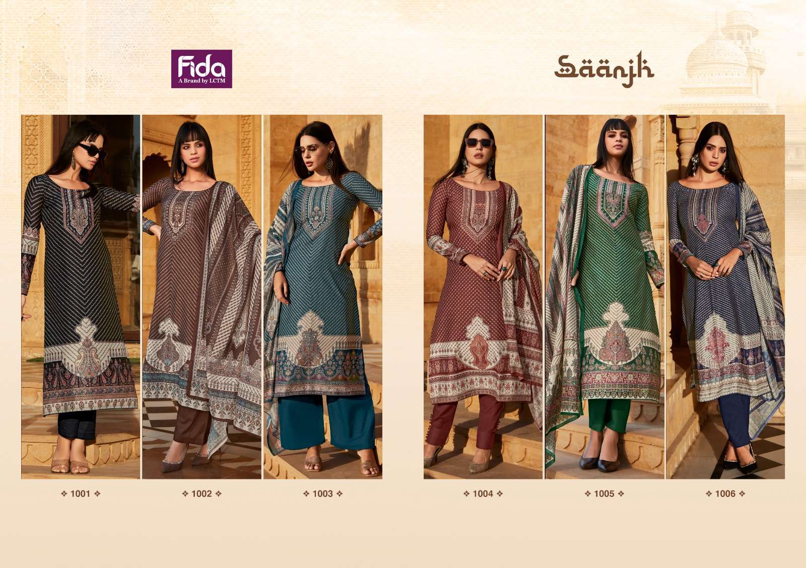 Fida Saanjh Cotton Digital Printed  South Indian dress materials in Tamilnadu