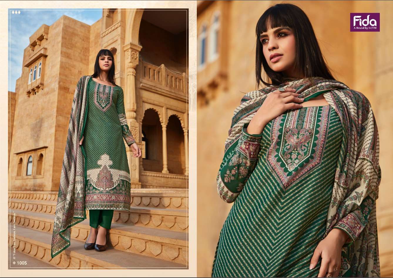 Fida Saanjh Cotton Digital Printed  South Indian dress materials in Tamilnadu