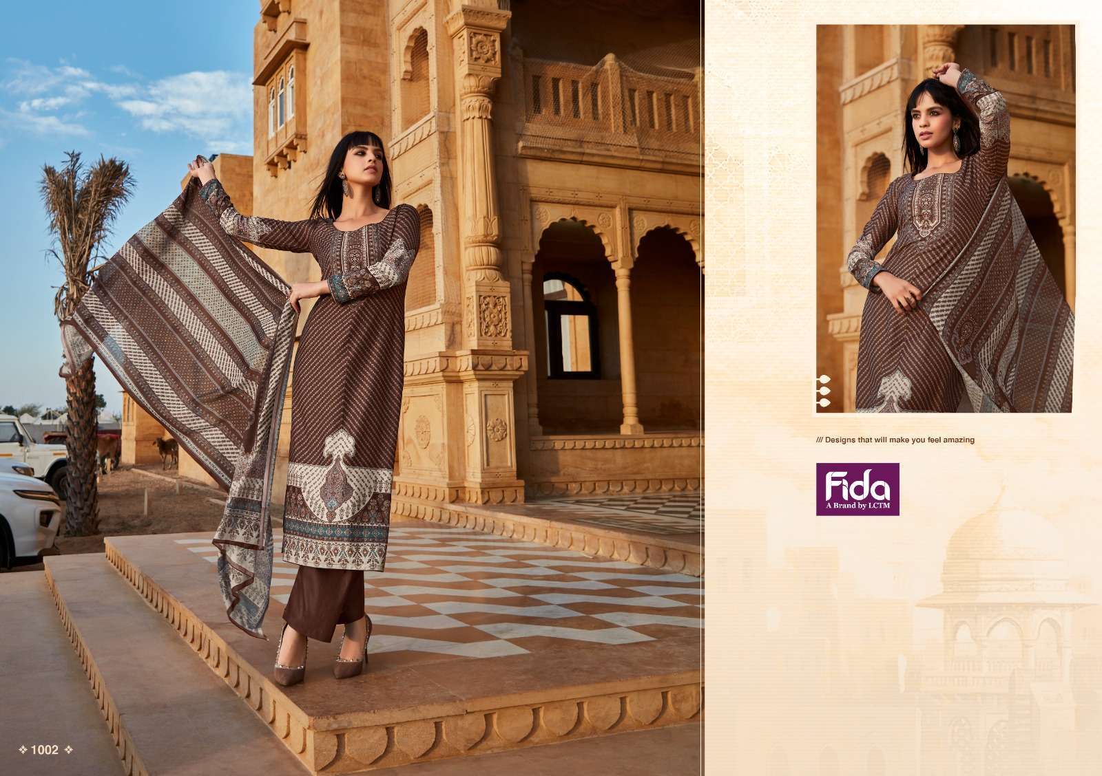 Fida Saanjh Cotton Digital Printed  South Indian dress materials in Tamilnadu