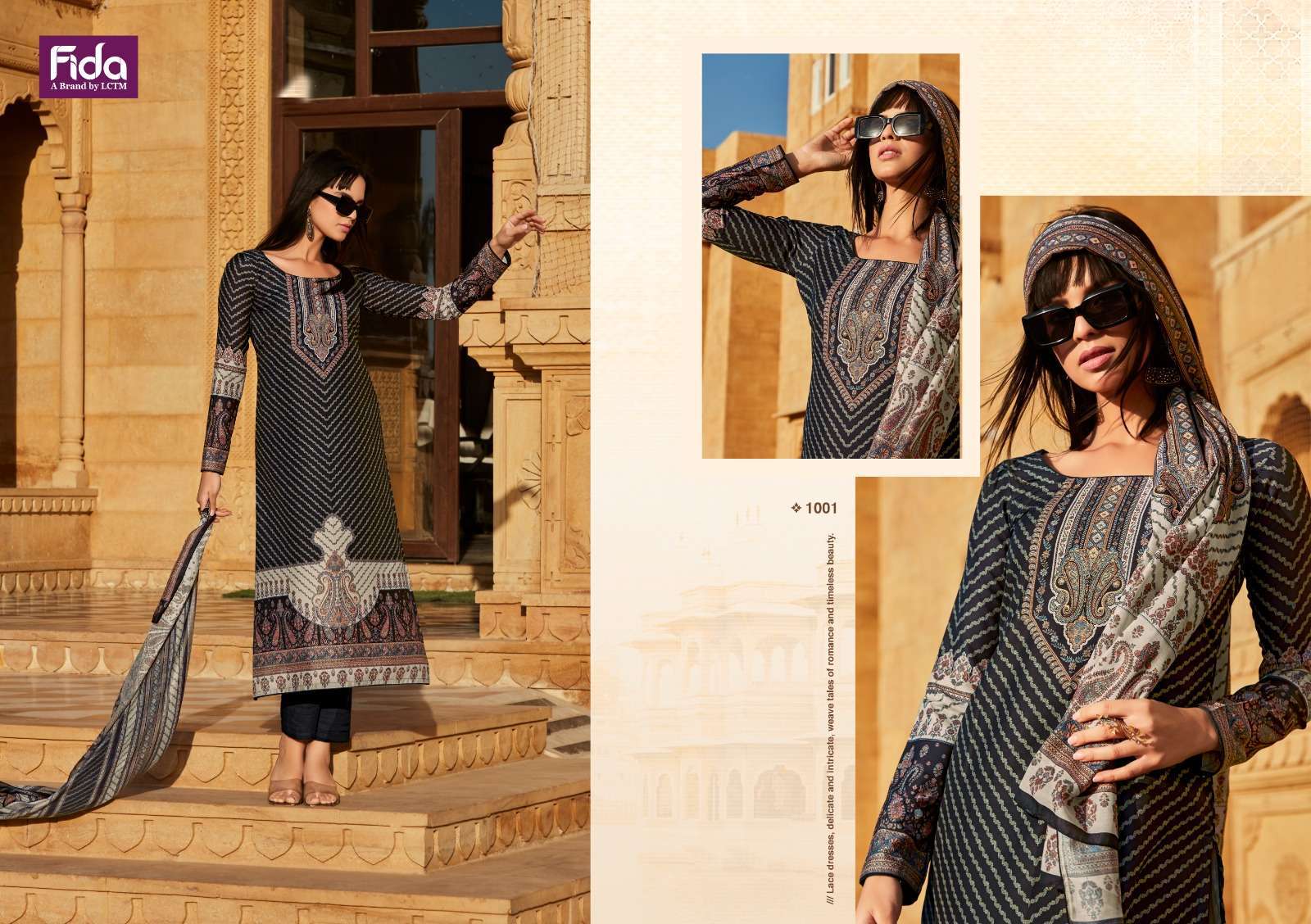 Fida Saanjh Cotton Digital Printed  South Indian dress materials in Tamilnadu
