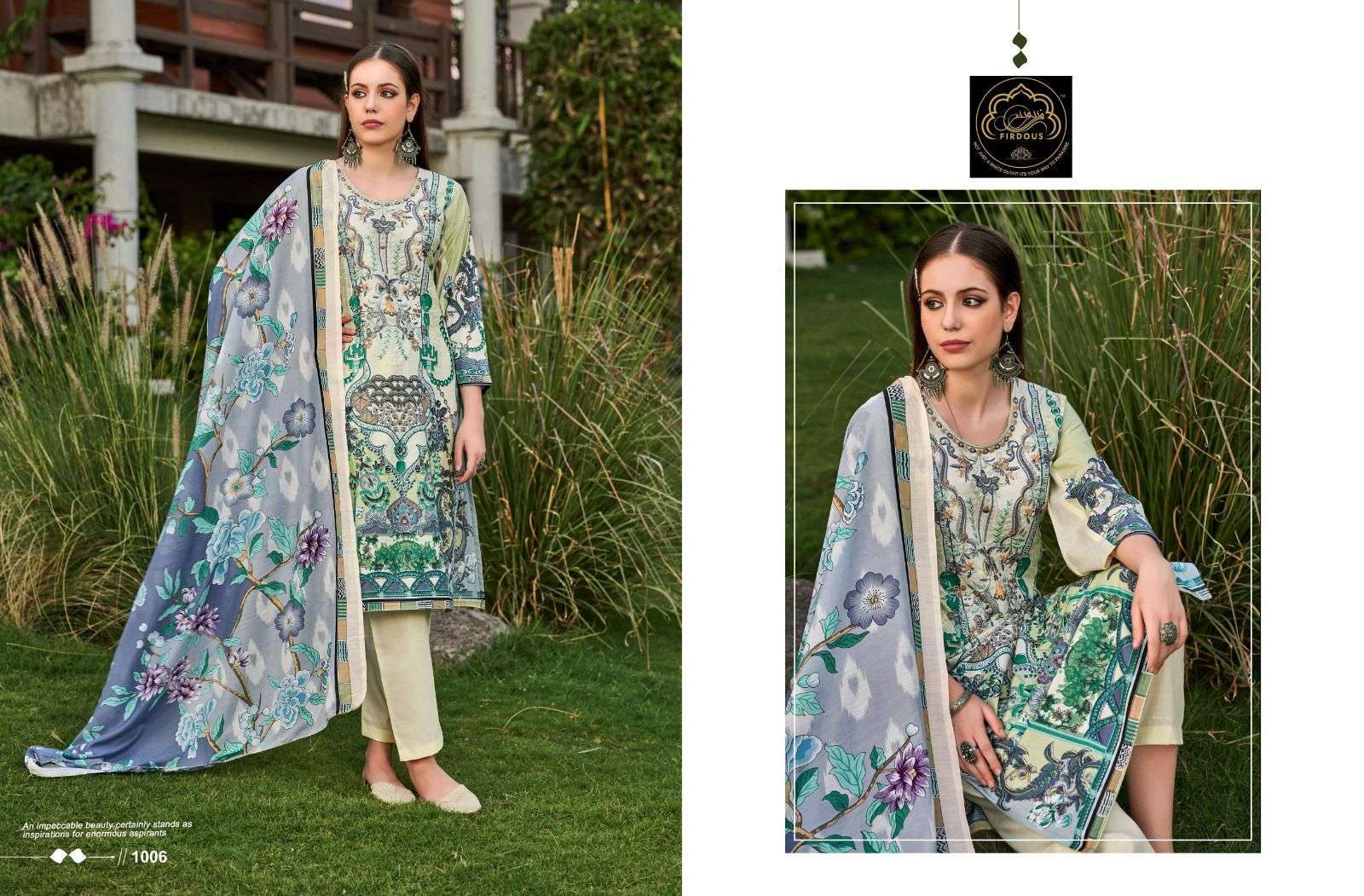 Firdous Naira Vol 1 Chiffon Dupatta Cotton dress materials wholesale in Mumbai