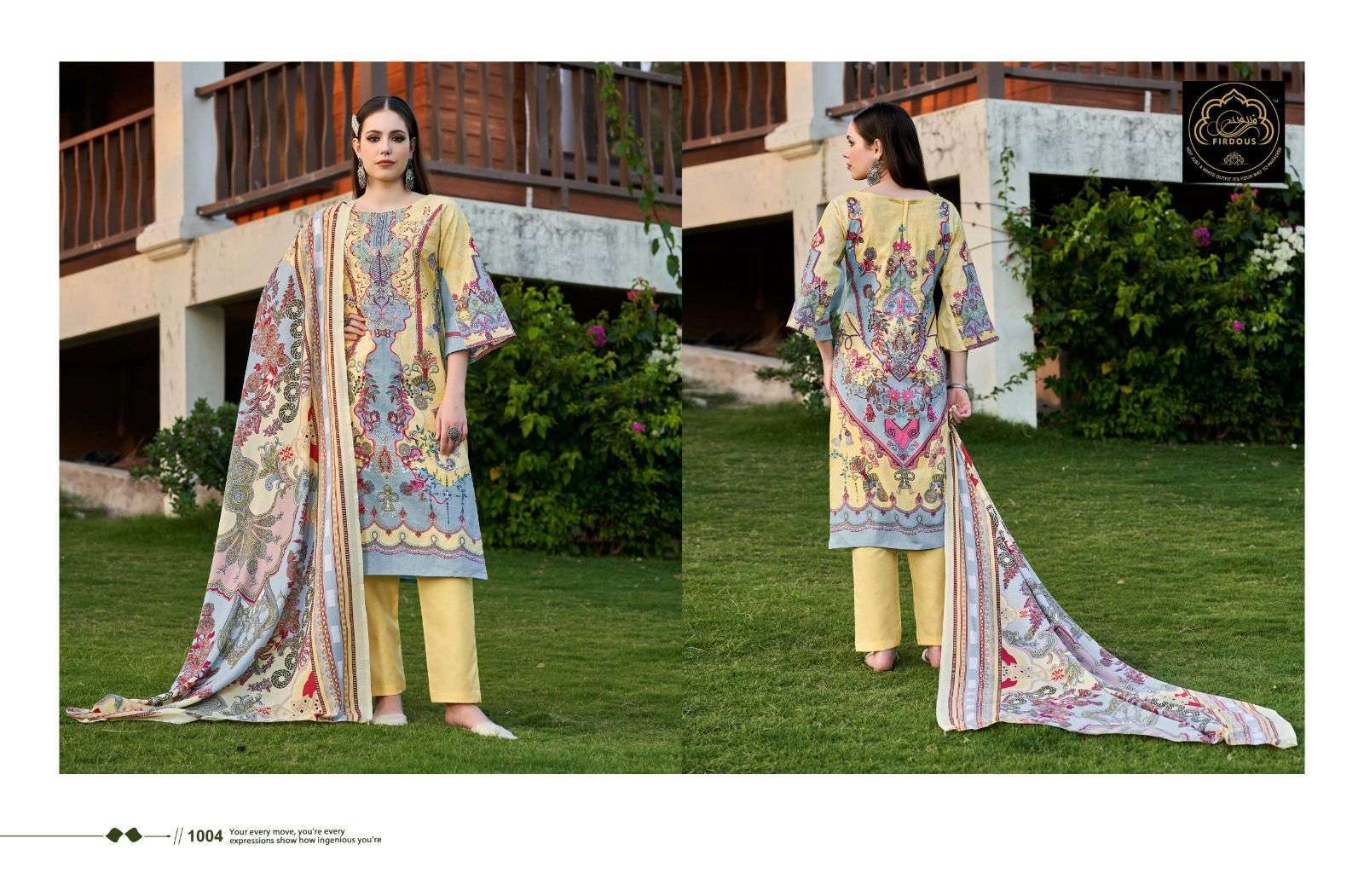 Firdous Naira Vol 1 Chiffon Dupatta Cotton dress materials wholesale in Mumbai