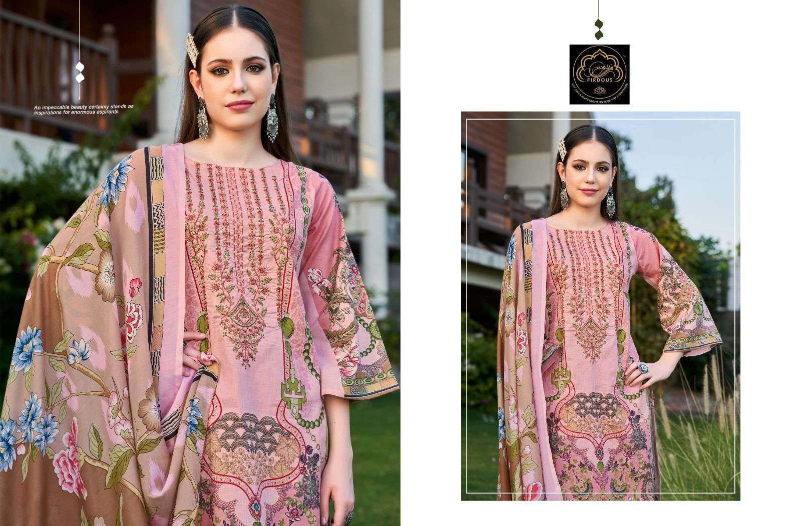 Firdous Naira Vol 1 Chiffon Dupatta Cotton dress materials wholesale in Mumbai