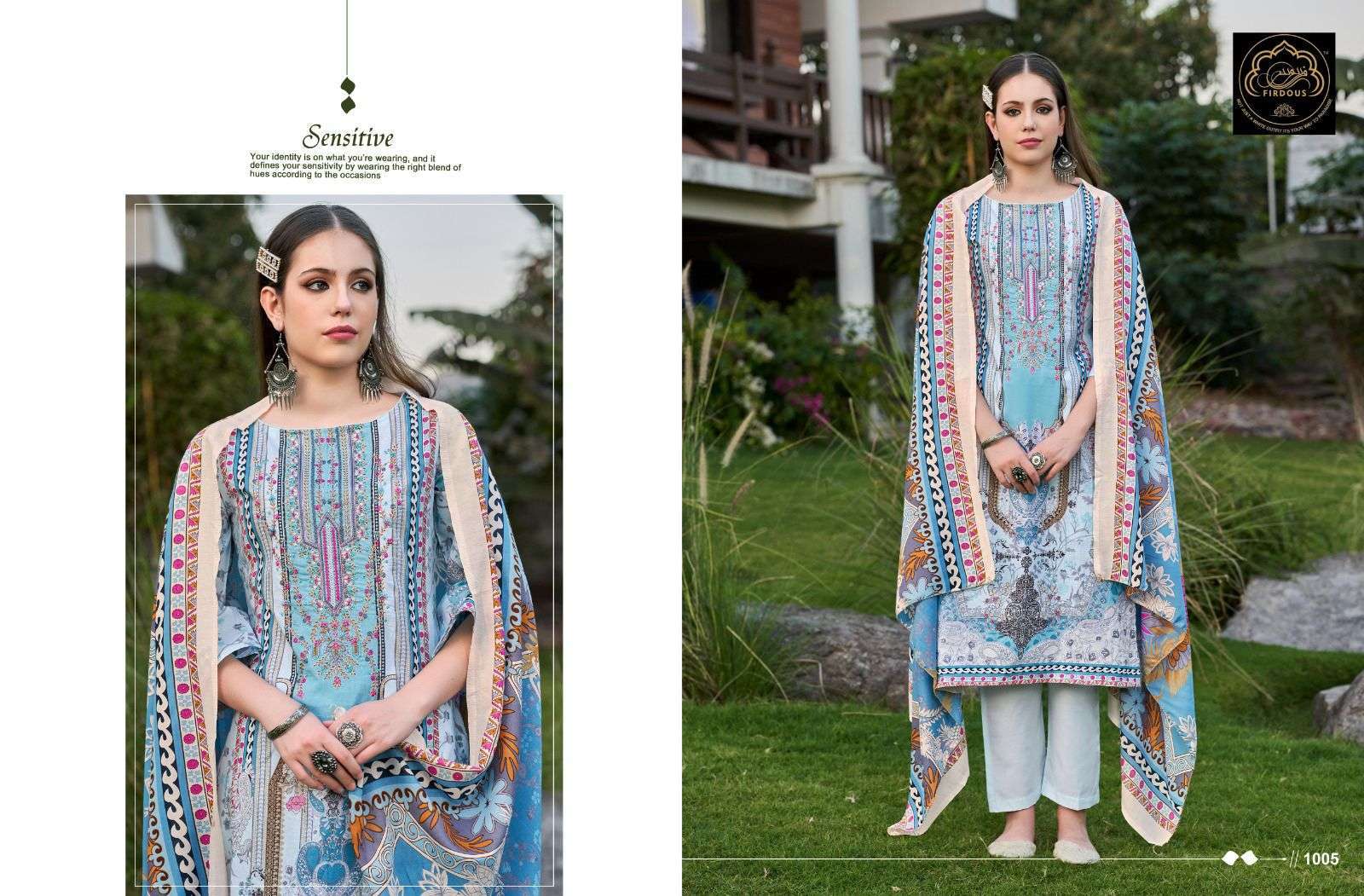 Firdous Naira Vol 1 Chiffon Dupatta Cotton dress materials wholesale in Mumbai