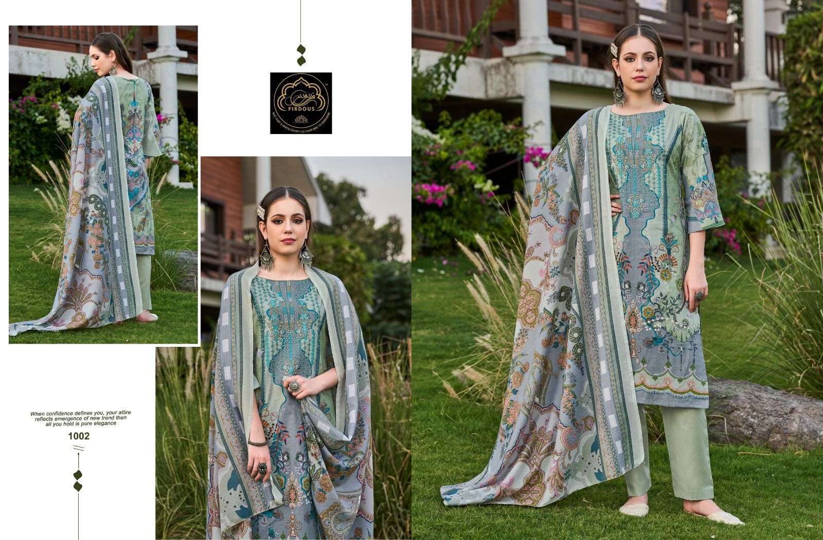 Firdous Naira Vol 1 Cotton Dupatta Printed Bridal dress material wholesale in Mumbai