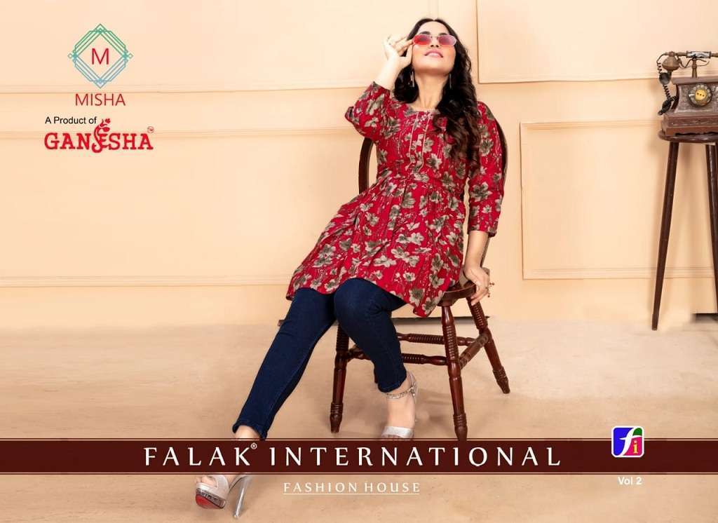 Ganesha Misha Vol-2 – Short Tops Kurti wholesale prices