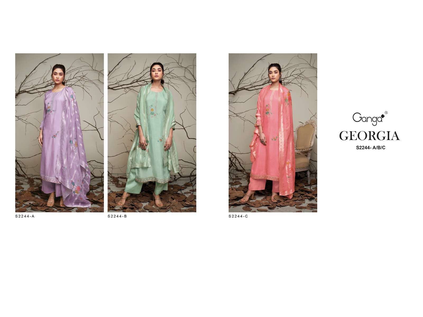 Ganga Georgia Wholesale salwar suits in Ahmedabad