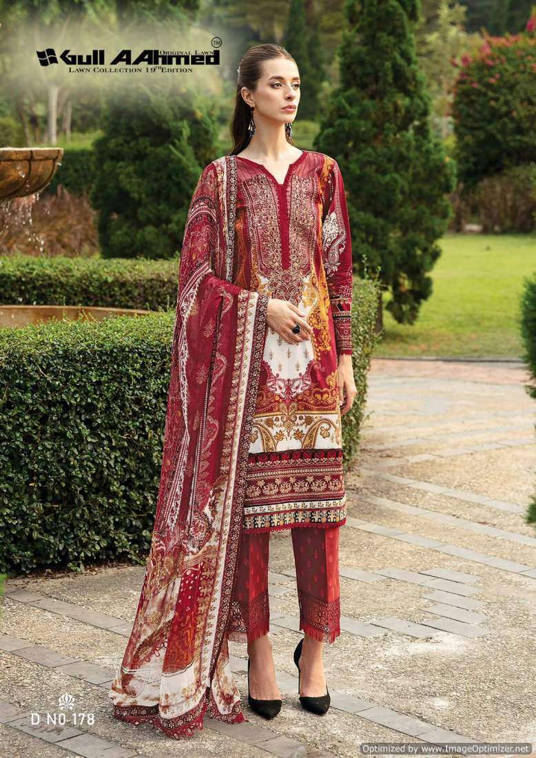 Gull A Ahmed Lawn Collection Vol-19  Designer dress materials wholesale in Tamil Nadu