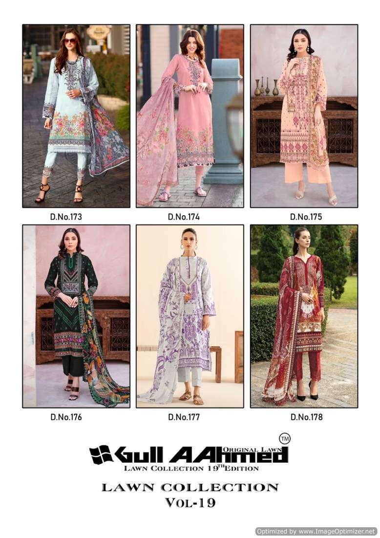 Gull A Ahmed Lawn Collection Vol-19  Designer dress materials wholesale in Tamil Nadu