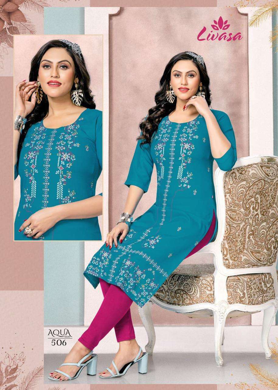 HIRWA AQUA Vol -5 Surat kurti business