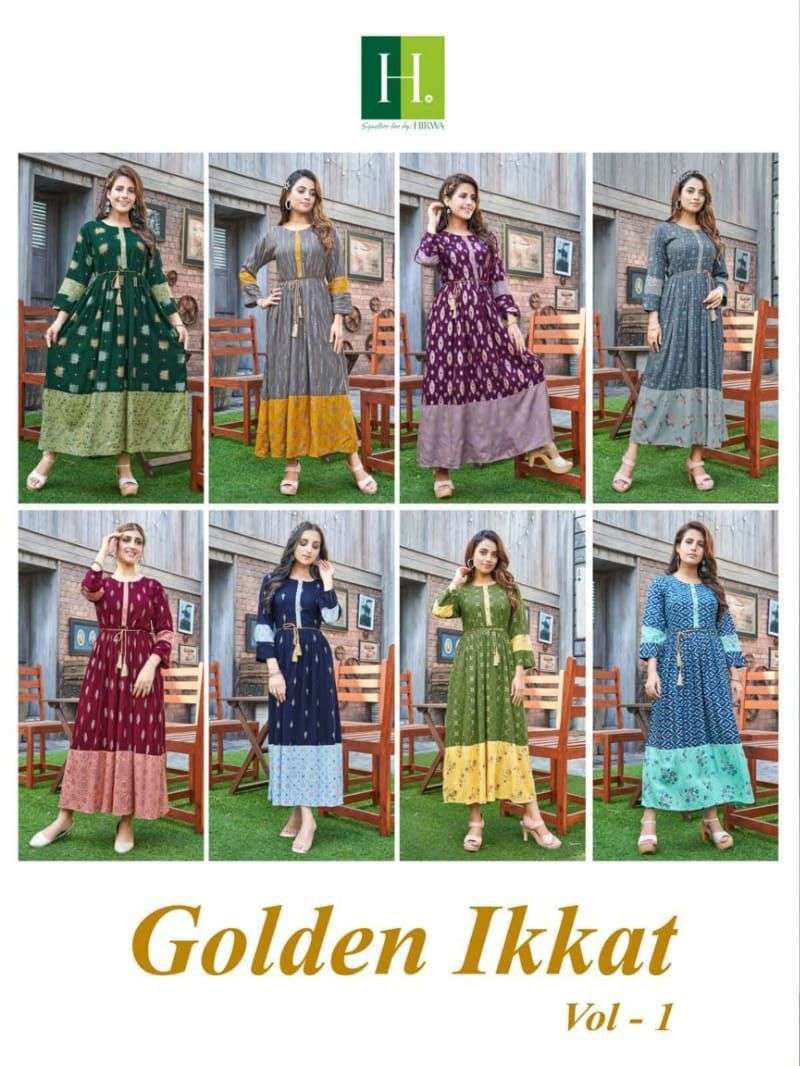 HIRWA GOLDEN IKKAT VOL.1 Surat kurti manufacturers