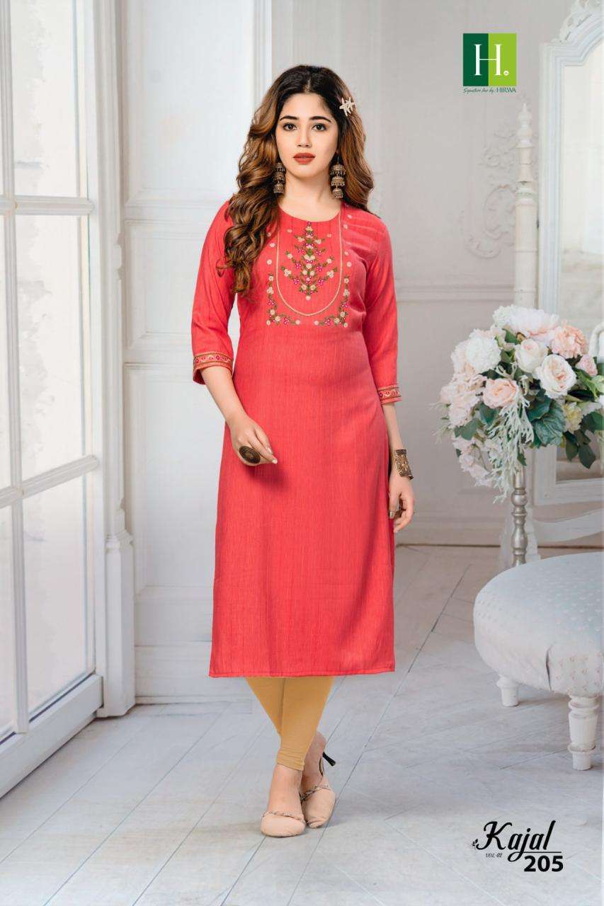 HIRWA KAJAL VOL-2  Kurti wholesale distribution in Mumbai