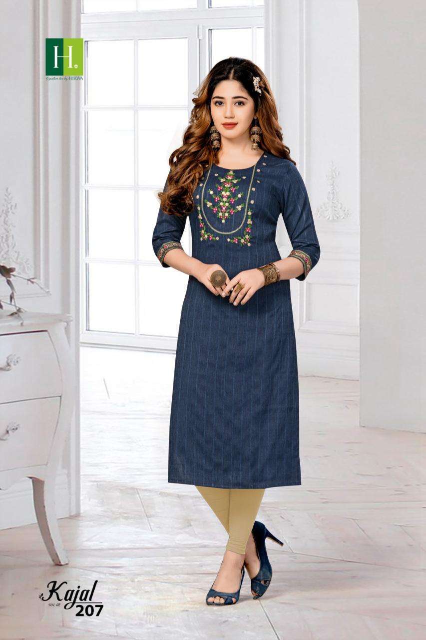 HIRWA KAJAL VOL-2  Kurti wholesale distribution in Mumbai