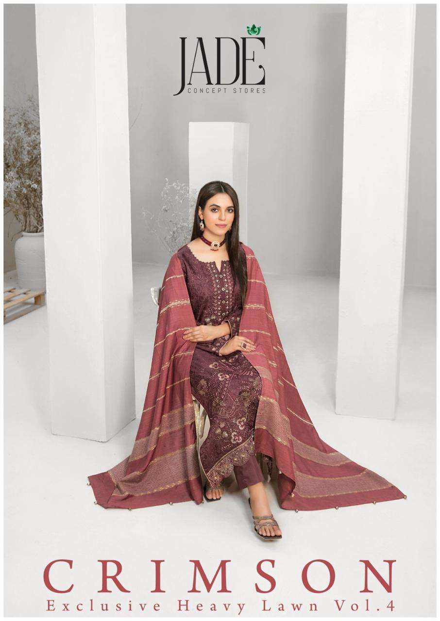 Jade Crimson Vol-4 Surat designer dress materials