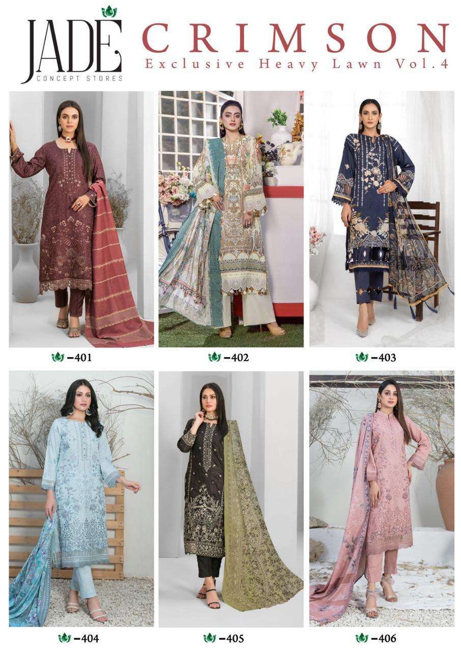 Jade Crimson Vol-4 Surat designer dress materials