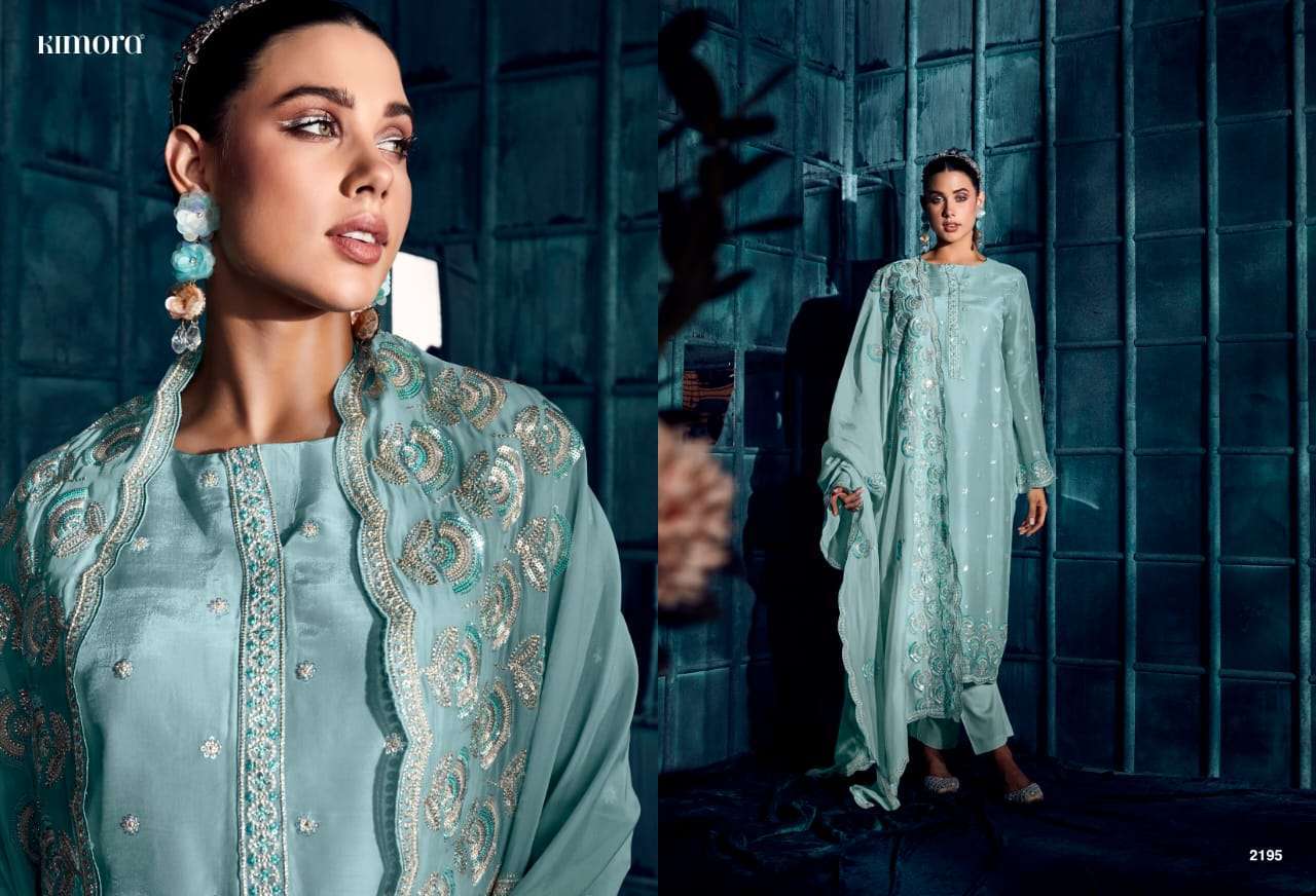 Kimora Ruby Modal Silk Embroidred Anarkali suits wholesale