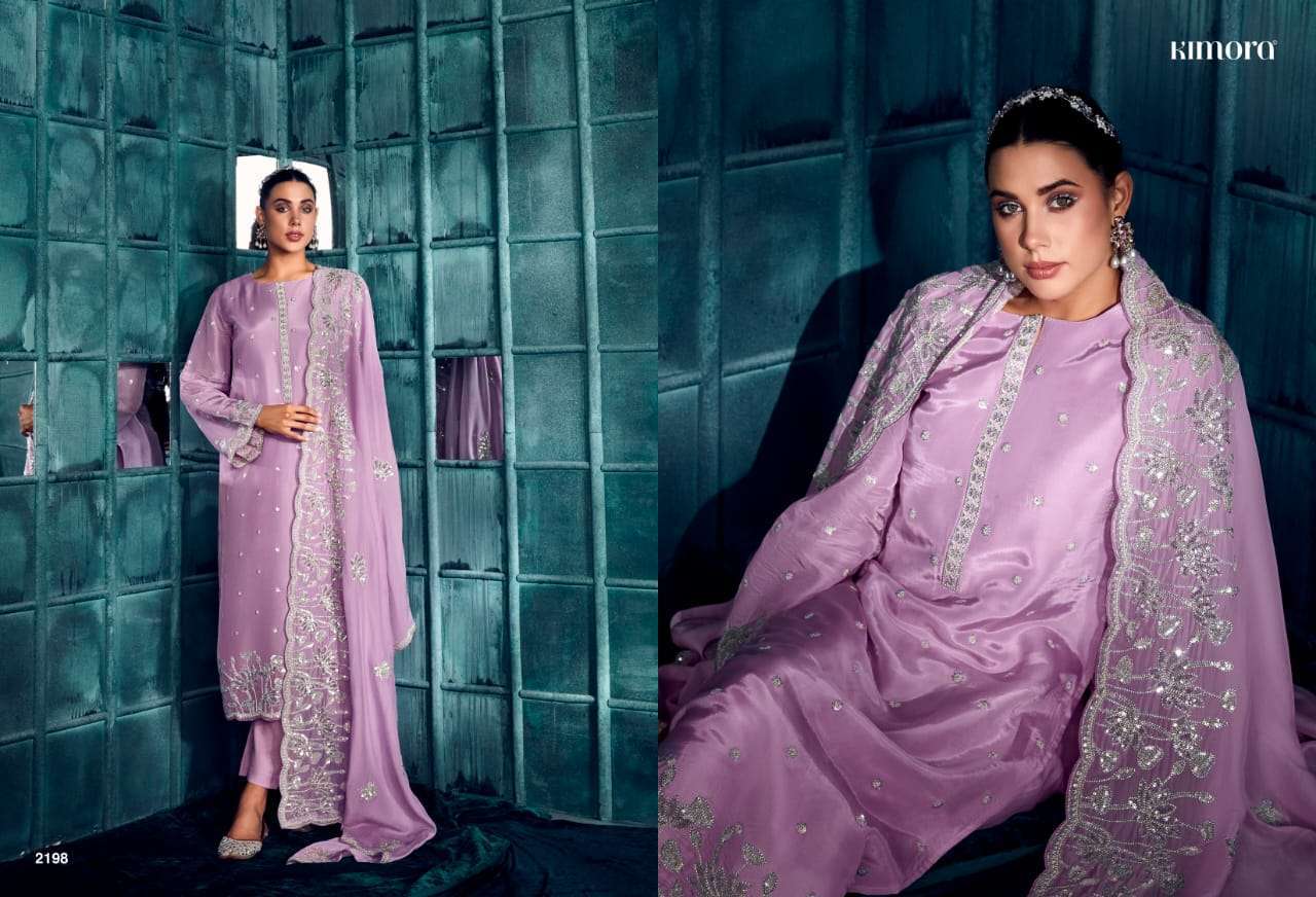 Kimora Ruby Modal Silk Embroidred Anarkali suits wholesale