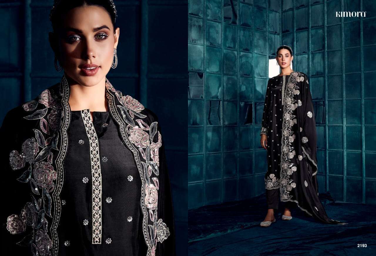 Kimora Ruby Modal Silk Embroidred Anarkali suits wholesale