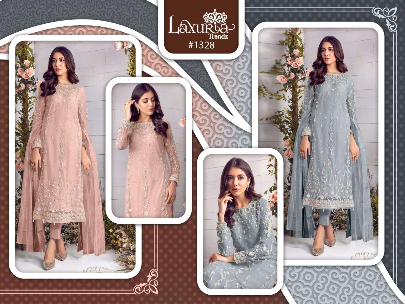 Laxuria Trendz 1328 Georgette Pakistani designer Salwar Kameez