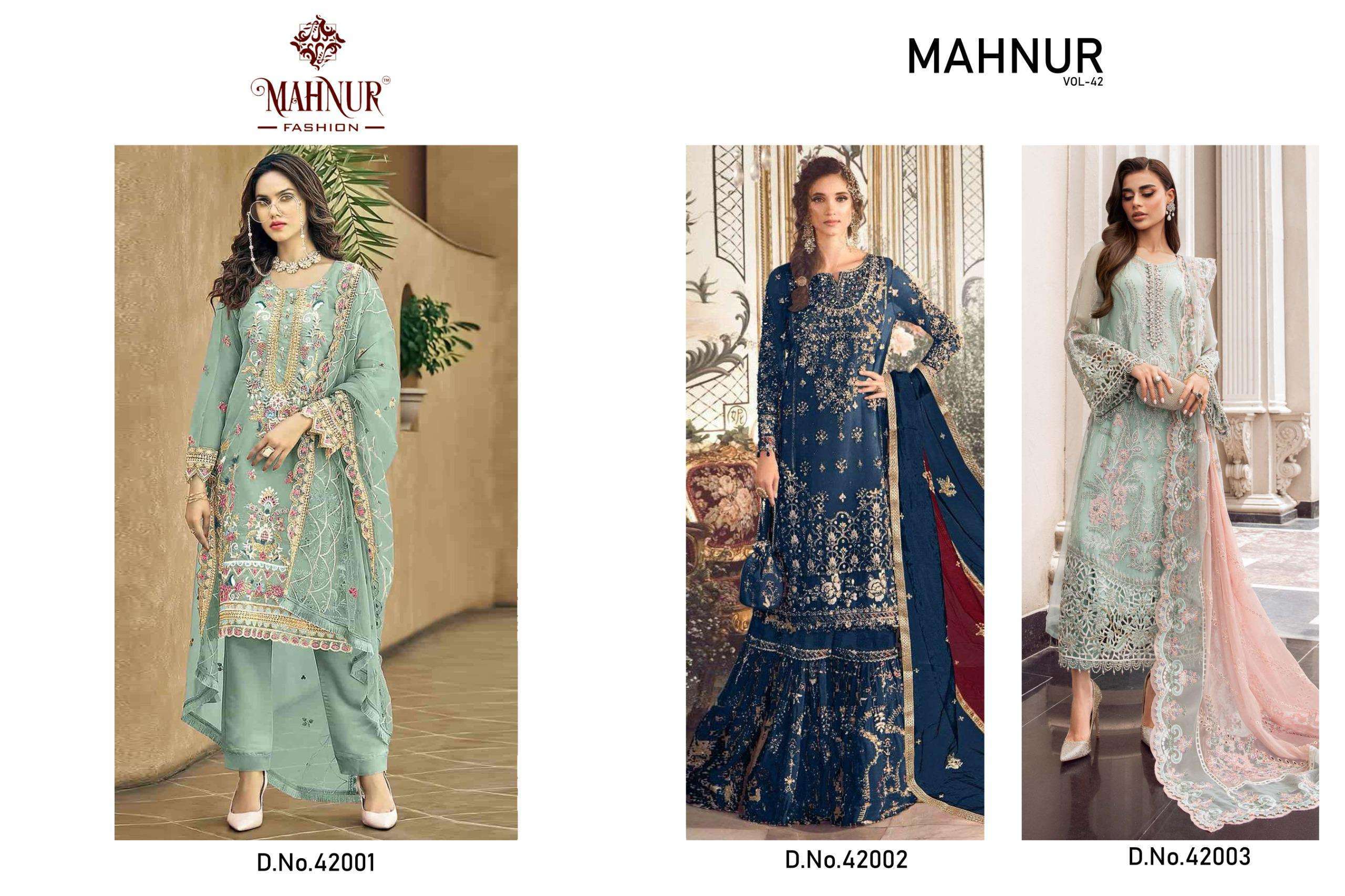 Mahnur Vol 42 Georgette Wholesale market for unstitched Salwar kameez in Mumbai