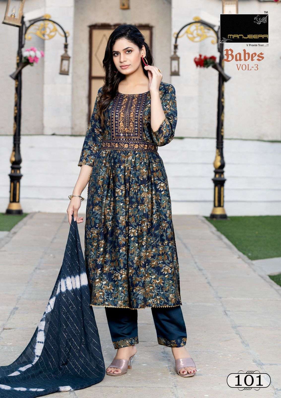MANJEERA BABES 3 Party wear kurti manufacturers in Bangalore