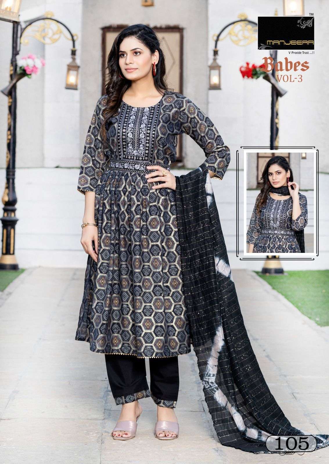 MANJEERA BABES 3 Party wear kurti manufacturers in Bangalore
