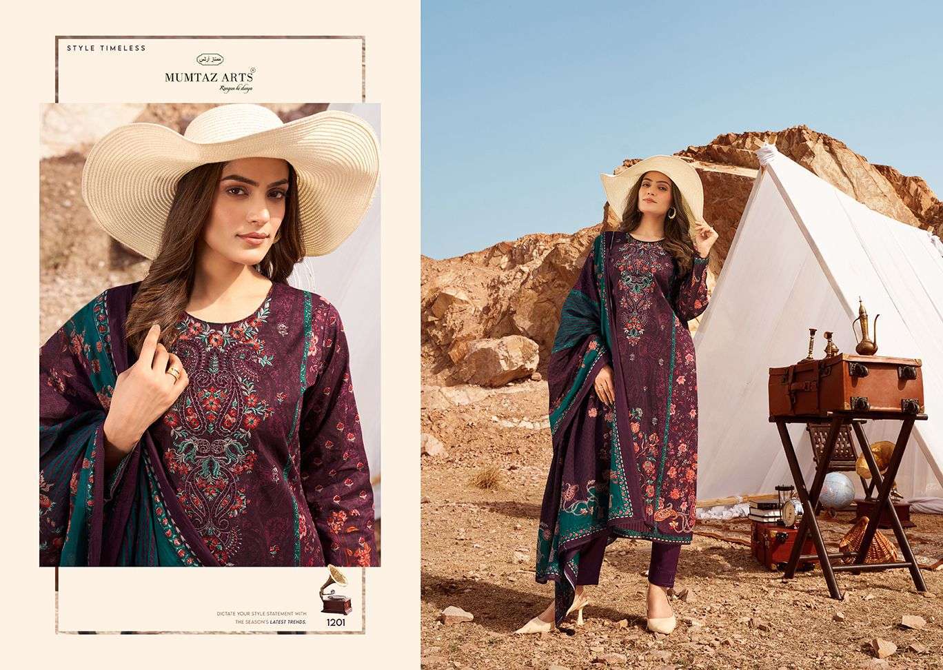 Mumtaz Ellena Karachi Lawn Designer Salwar Kameez Wholesale Market