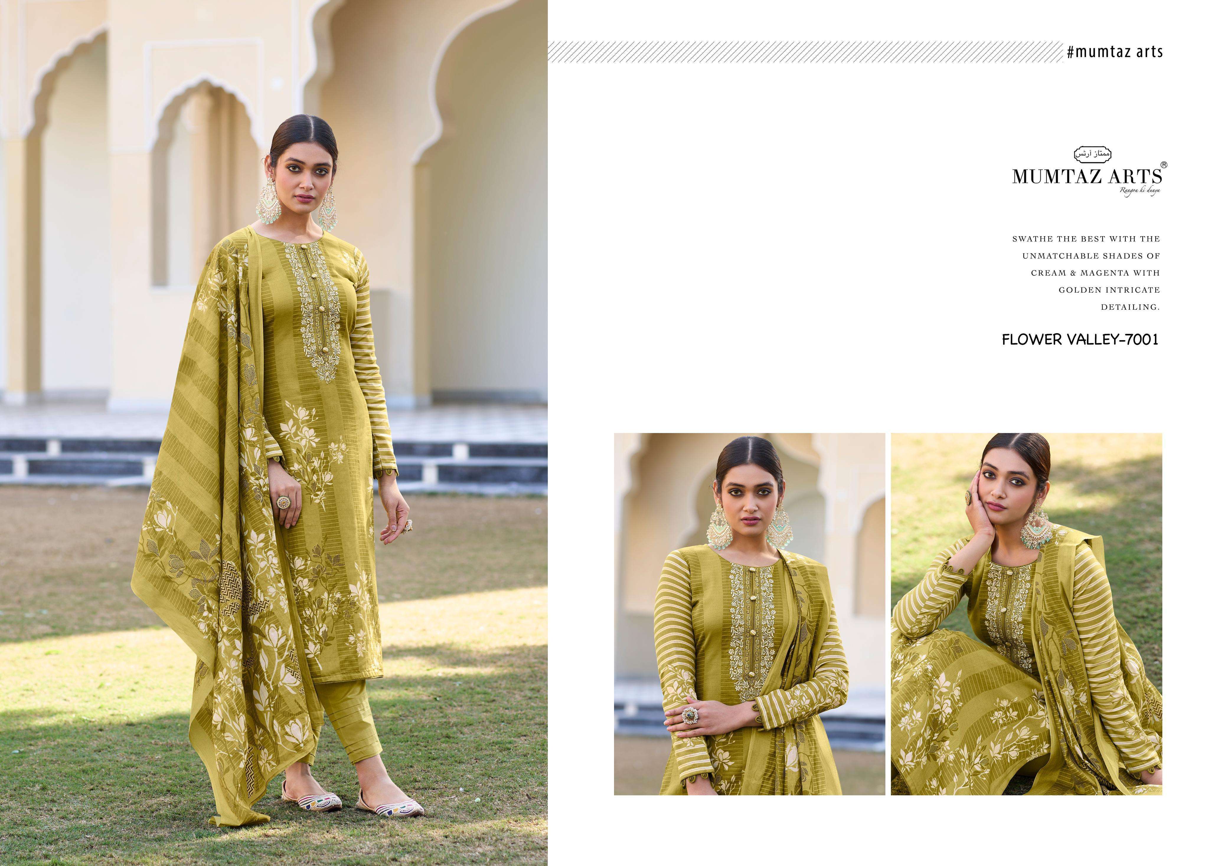 Mumtaz Flower Valley Jam Satin Digital Printed Traditional Pakistani lawn suits wholesale