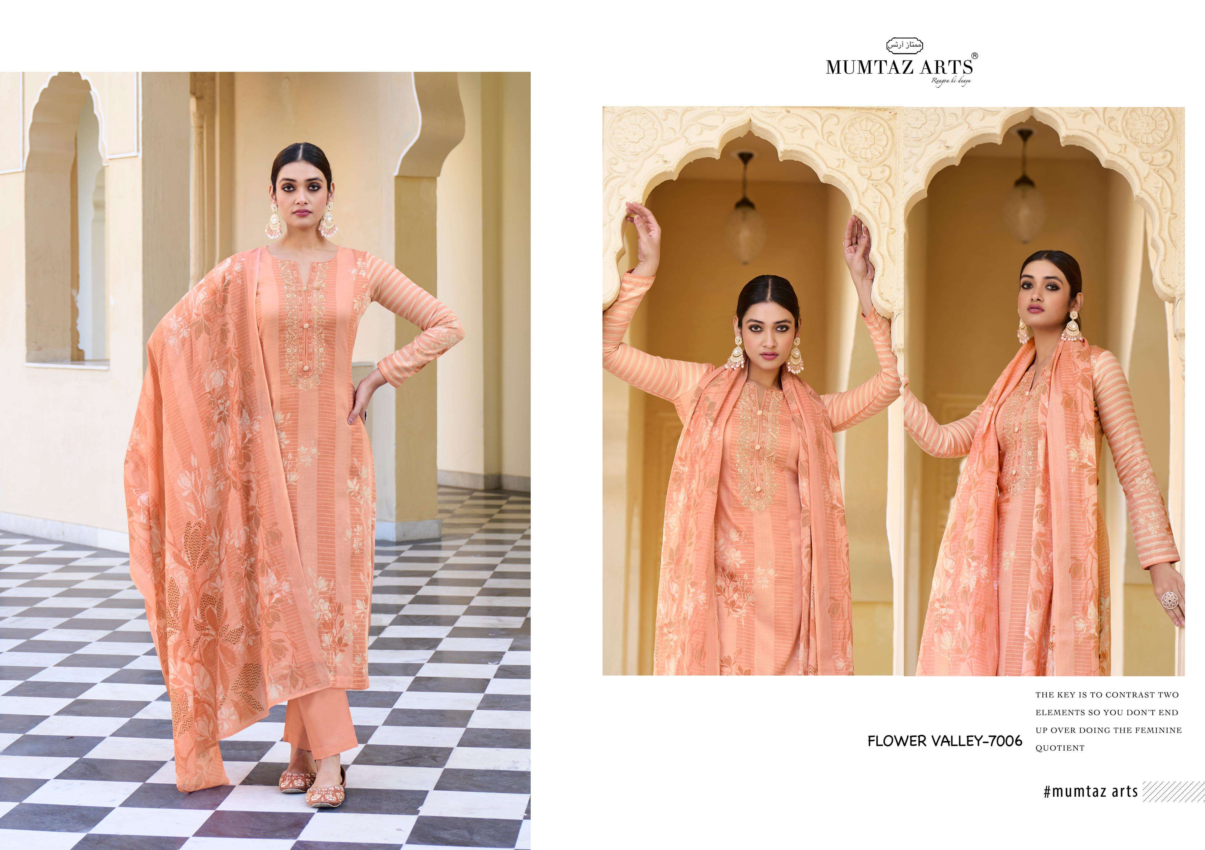 Mumtaz Flower Valley Jam Satin Digital Printed Traditional Pakistani lawn suits wholesale