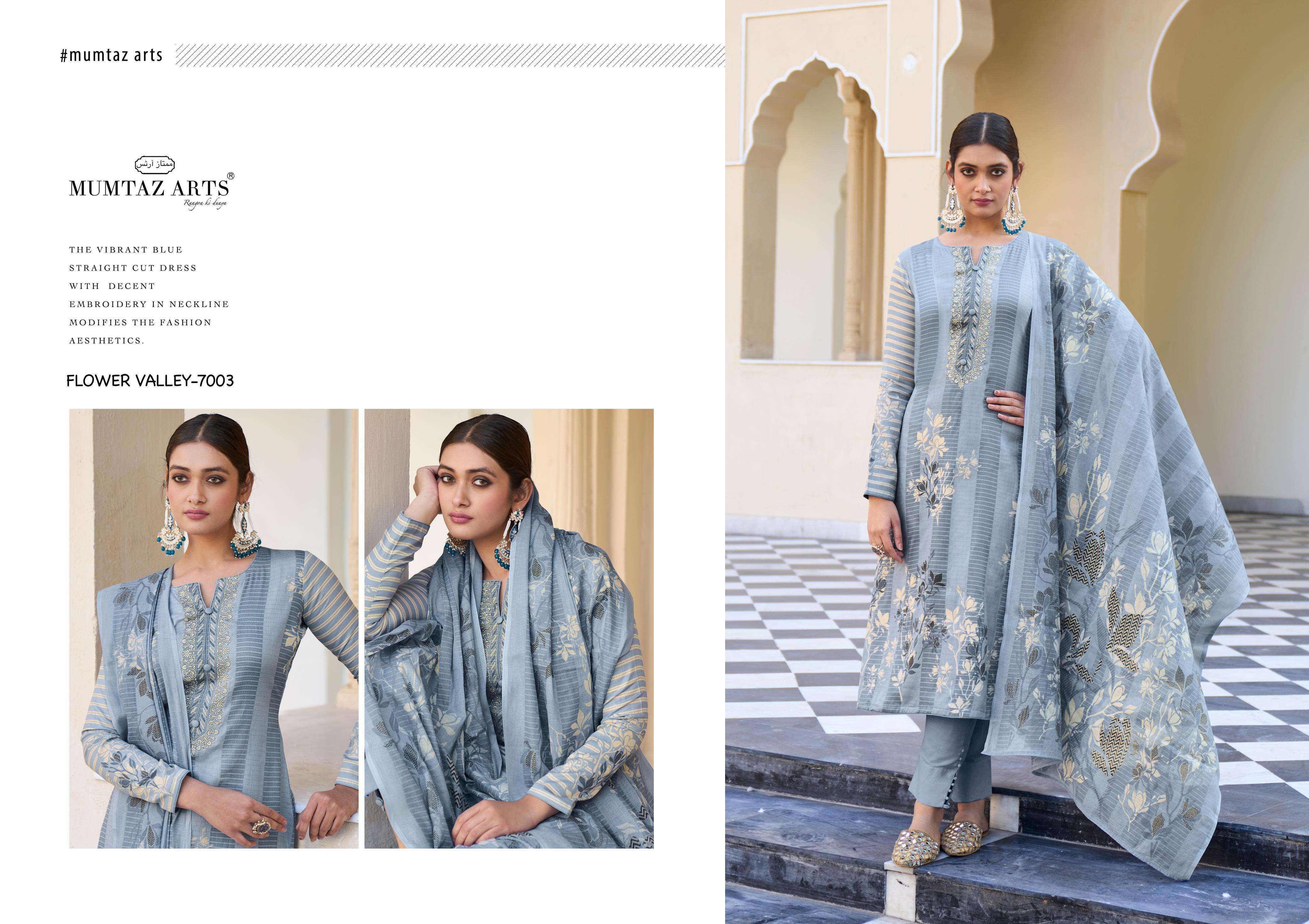 Mumtaz Flower Valley Jam Satin Digital Printed Traditional Pakistani lawn suits wholesale