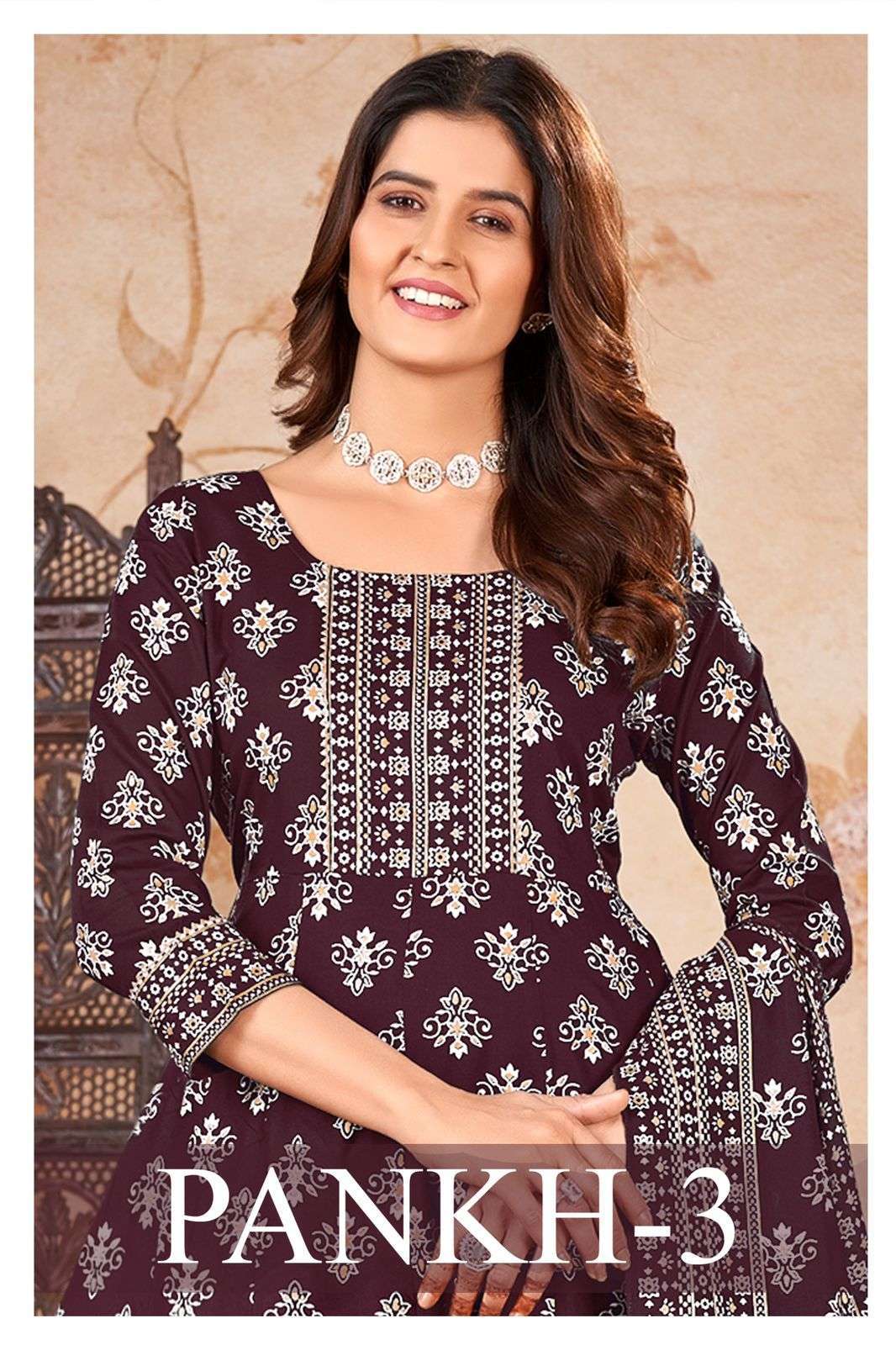 PANKH-3 RAYON WITH MULTI GOLD  Kurti wholesalers in Chennai