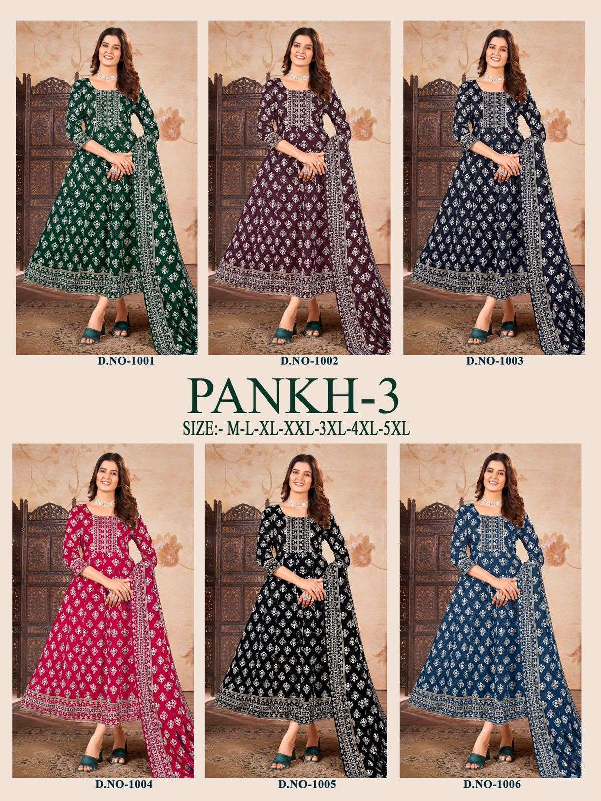 PANKH-3 RAYON WITH MULTI GOLD  Kurti wholesalers in Chennai