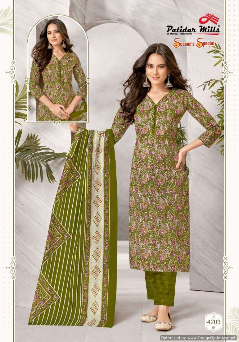 Patidar Mills Season Special Vol-42 Online dress material suppliers in Tamilnadu