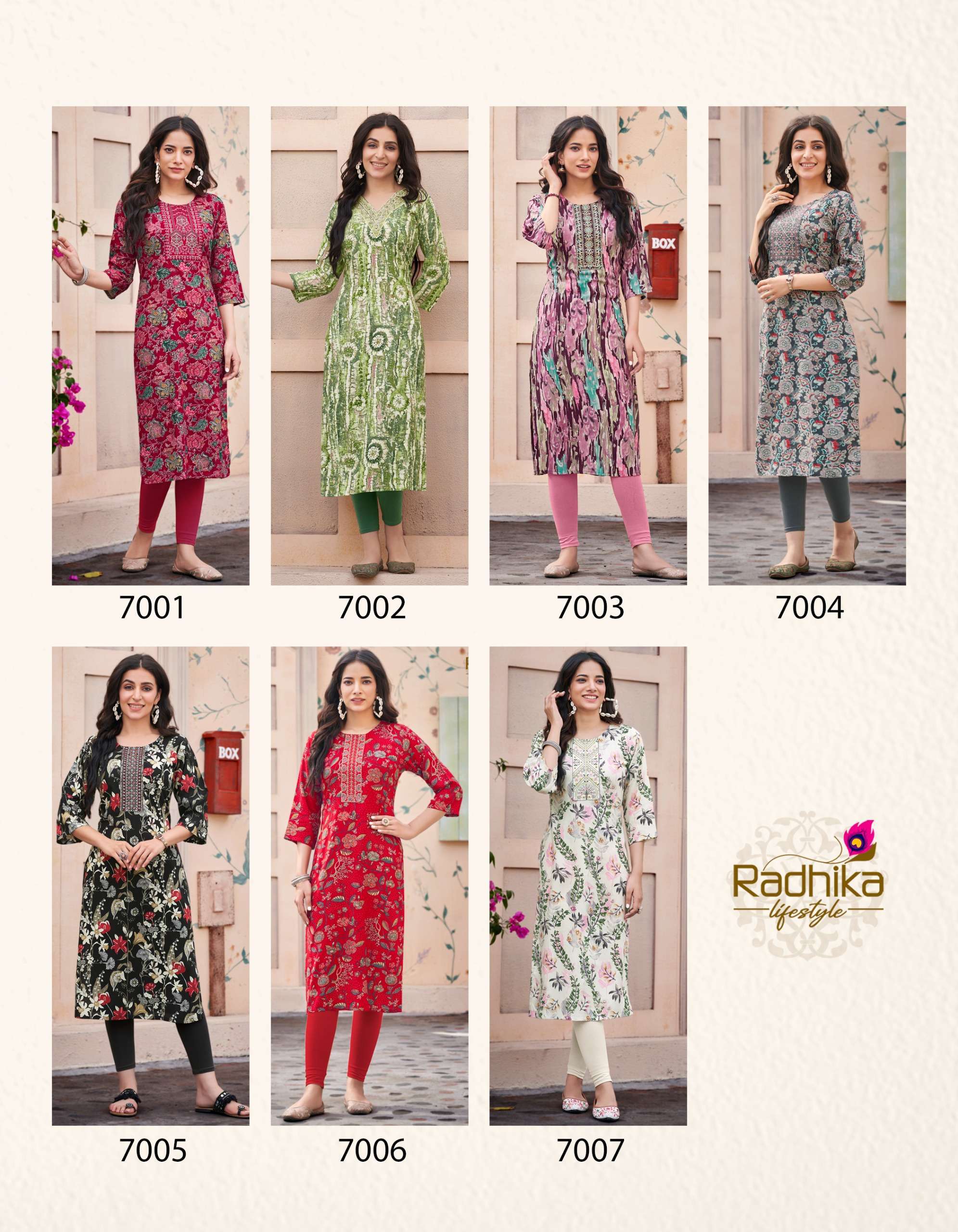 RADHIKA Lifestyle PAHEL VOL 7 Kurti suppliers in Tamil Nadu