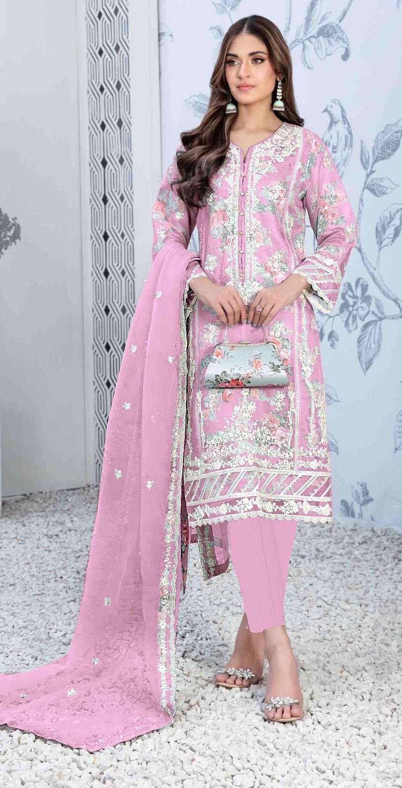 Ramsha R 1131 A To D Organza designer salwar kameez wholesale 