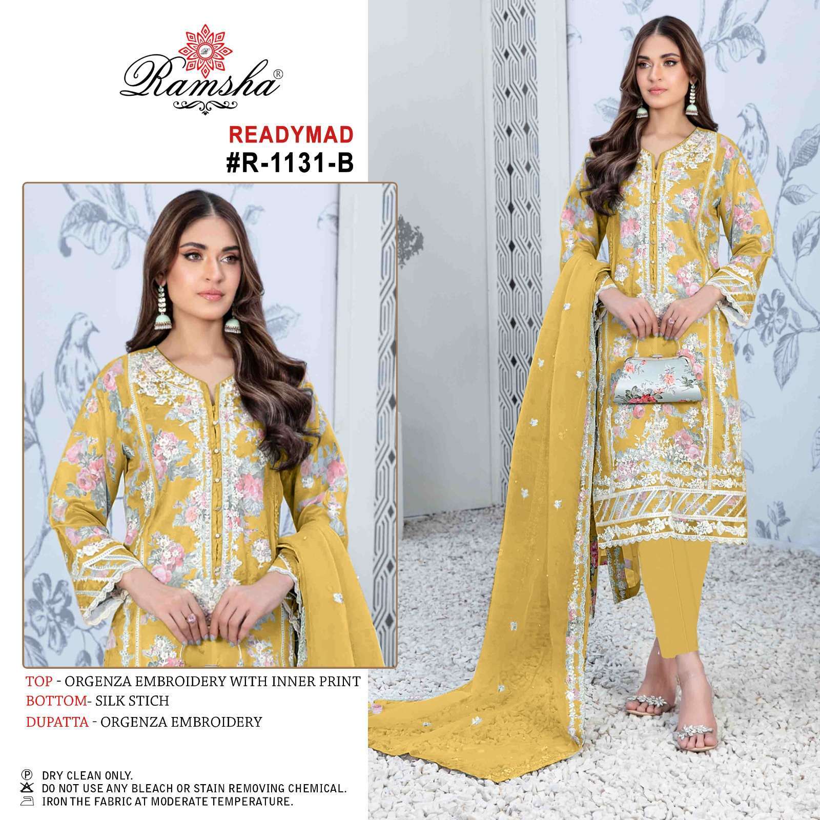Ramsha R 1131 A To D Organza designer salwar kameez wholesale 