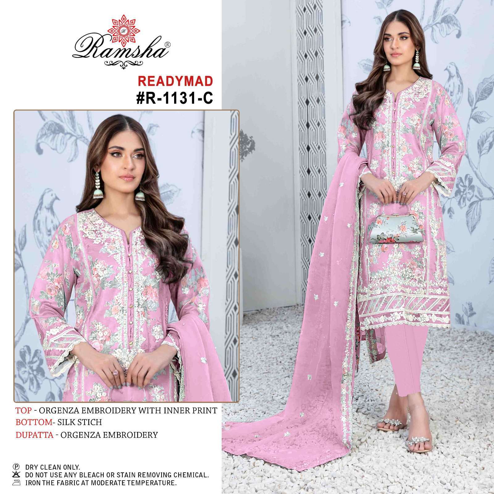 Ramsha R 1131 A To D Organza designer salwar kameez wholesale 