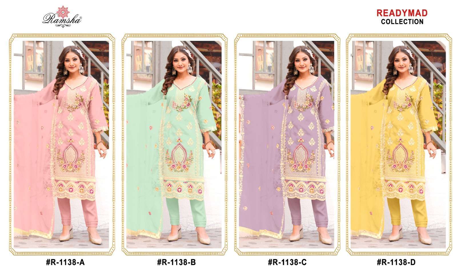 Ramsha R 1138 A To D Ready-made salwar kameez wholesale prices