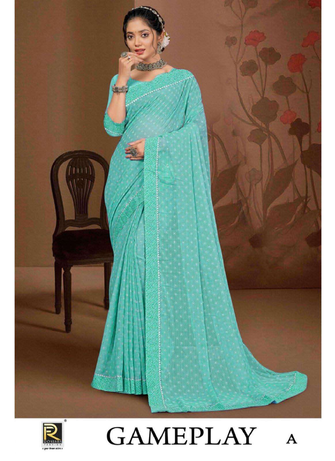 Ronisha Game Play-1 Designer Party wear sarees in Patna